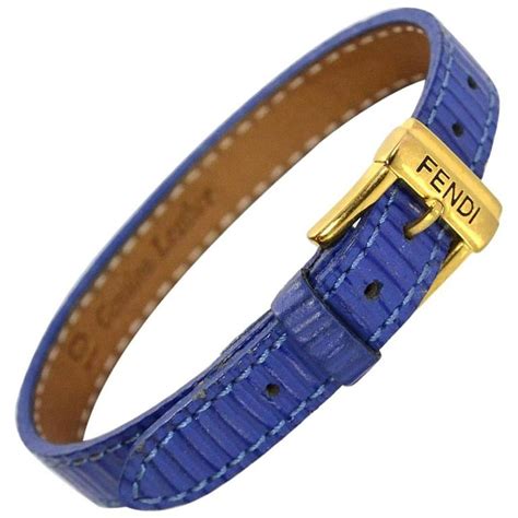 fendi blue leather bracelet|fendi bracelets online.